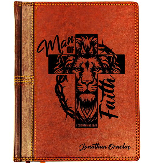 Personalized NASB Journaling Bible | New American Standard 1995 | Custom Engraved Name | Wide Margin Study Bible | Christian Gift Men Women