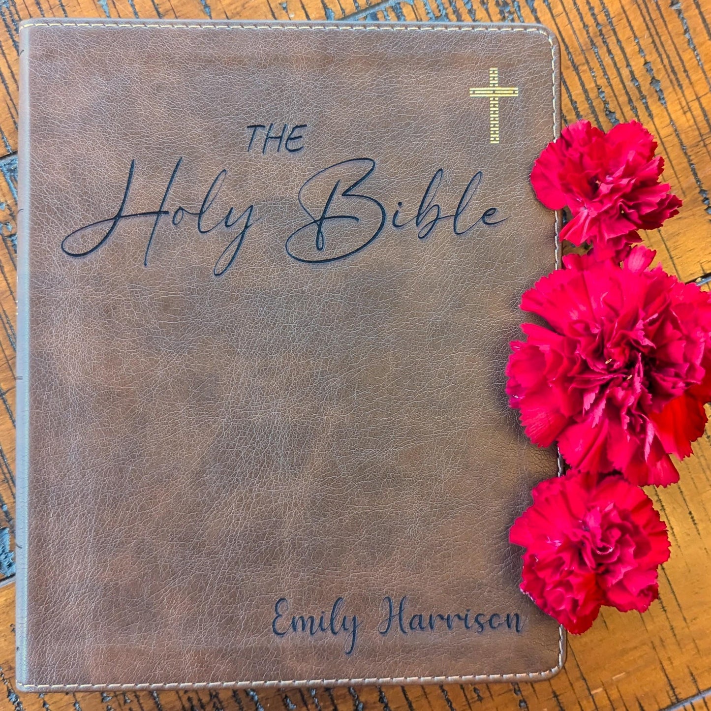 Personalized NIV Journaling Bible | New International Version | Custom Engraved Name | Easy-to-read Study Bible | Christian Gift