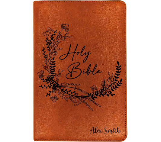 Personalized Spanish English Bible | Biblia Bilingüe RVR1960 & ESV | Custom Engraved Name | Nombre Grabado Bilingual Bible Regalo Cristiano