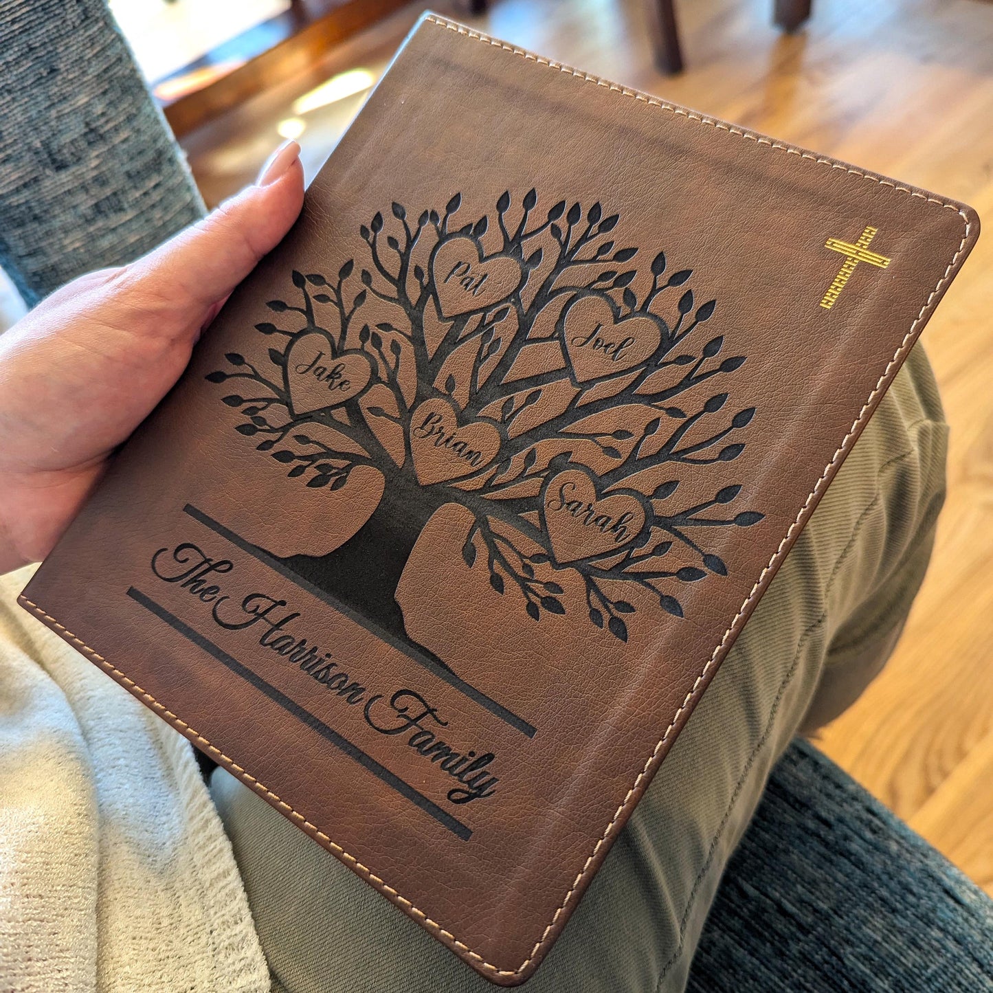 Personalized NIV Family Journaling Bible | New International Version | Custom Engraved | Easy-to-read Study Bible | Family Tree Gift