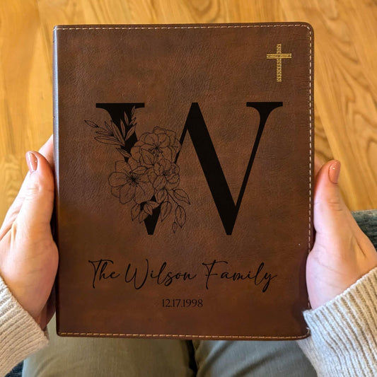 Personalized NIV Journaling Bible | New International Version | Custom Engraved Name | Easy-to-read Study Bible | Family Christian Gift
