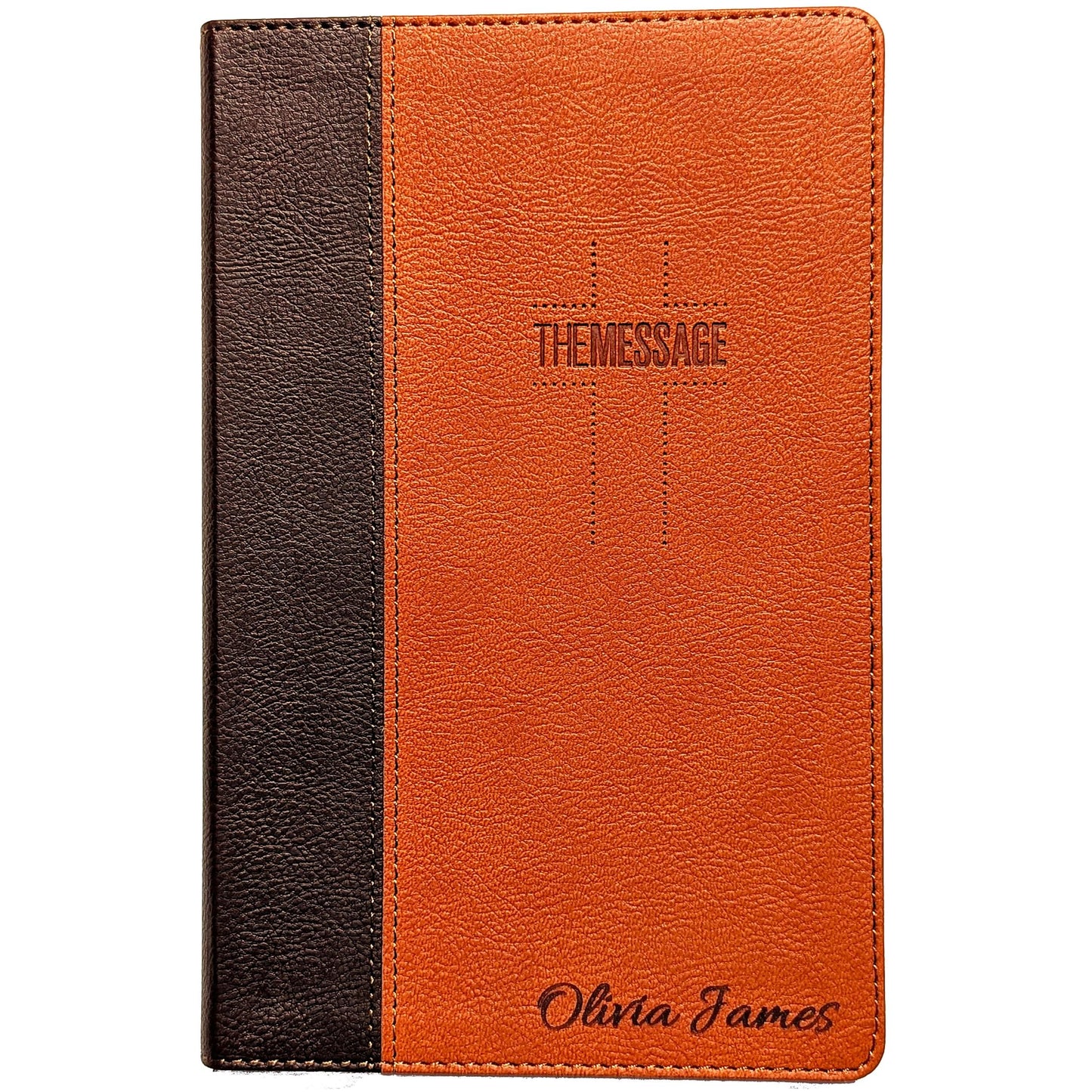 Personalized Message Bible | The Message Translation | Custom Engraved Name | Deluxe Gift Bible | Contemporary Language Christian Gift