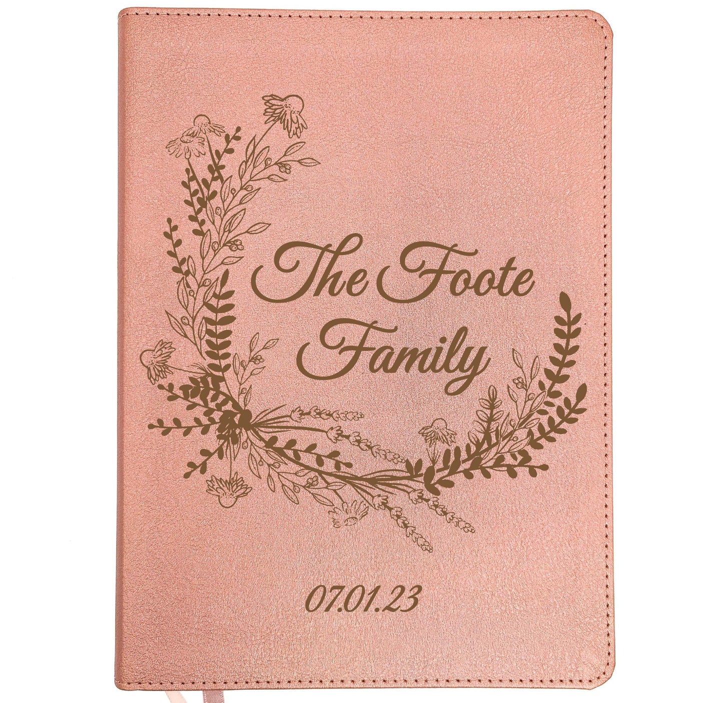 Personalized CSB Journaling Bible | Rose Gold | Custom Engraved Name | Christian Gift for Women | Family Bible | Wedding Bible Guest Book