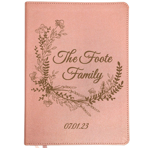 Personalized CSB Journaling Bible | Rose Gold | Custom Engraved Name | Christian Gift for Women | Family Bible | Wedding Bible Guest Book
