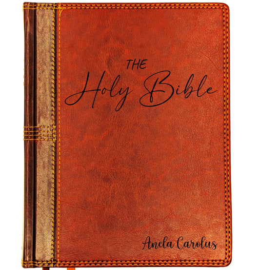 Personalized NASB Journaling Bible | New American Standard 1995 | Custom Engraved Name | Wide Margin Study Bible | Christian Gift Men Women