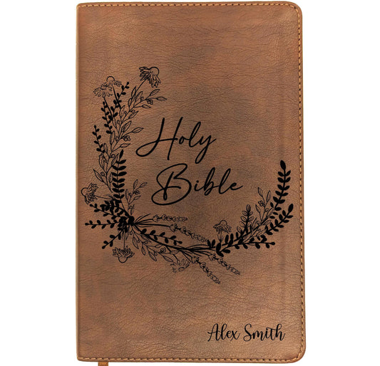 Personalized NLT Thinline Bible | Custom Engraved Name | New Living Translation | Reference Bible | Christian Gift for Men & Women