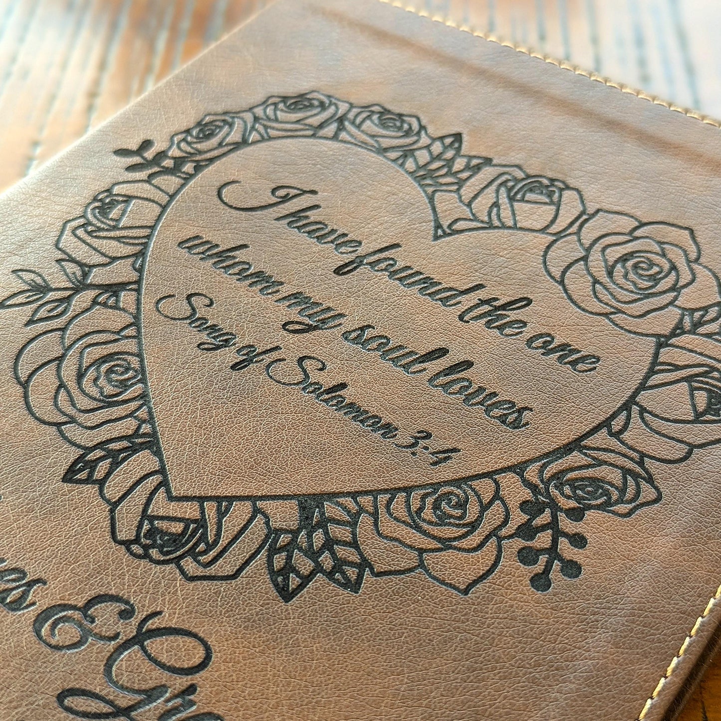 Personalized NIV Wedding Bible | Custom Engraved Journaling Bible | Easy-to-Read Study Bible | Christian Gift for Bride & Groom Anniversary