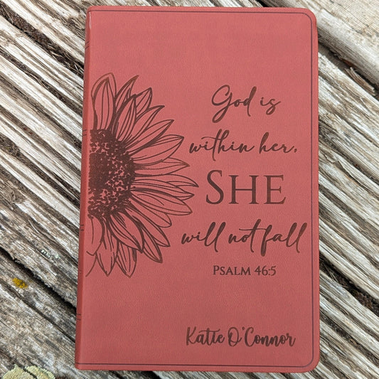 Personalized ESV Bible | Portable Large Print | Custom Engraved Name | Easy-to-read Study Bible | Sunflower Christian Gift
