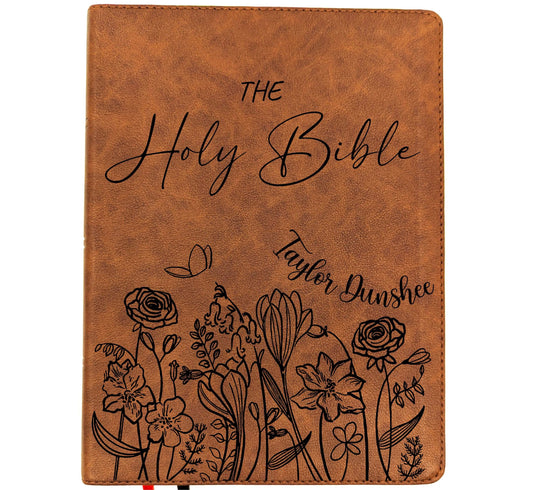 Personalized KJV Wide Margin Bible | King James Version | Custom Engraved Name | Single-Column Journaling Bible | Christian Gift