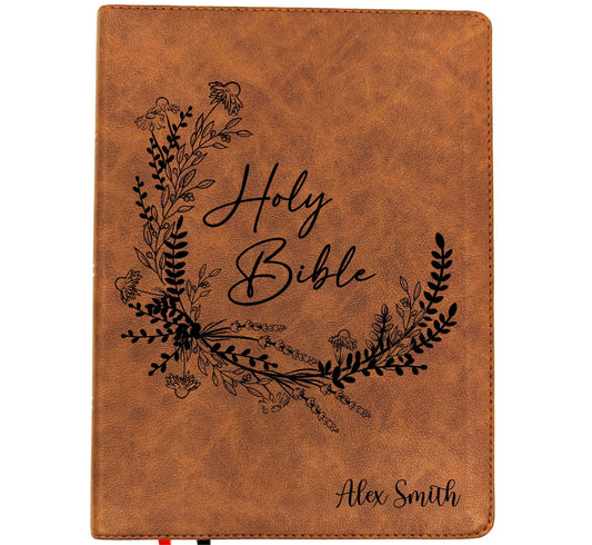 Personalized KJV Wide Margin Bible | King James Version | Custom Engraved Name | Single-Column Journaling Bible | Christian Gift
