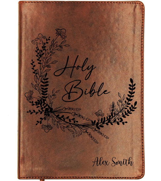 Personalized ESV Wide Margin Bible | Custom Engraved Name | English Standard Version | Journaling Reference Bible | Christian Gift