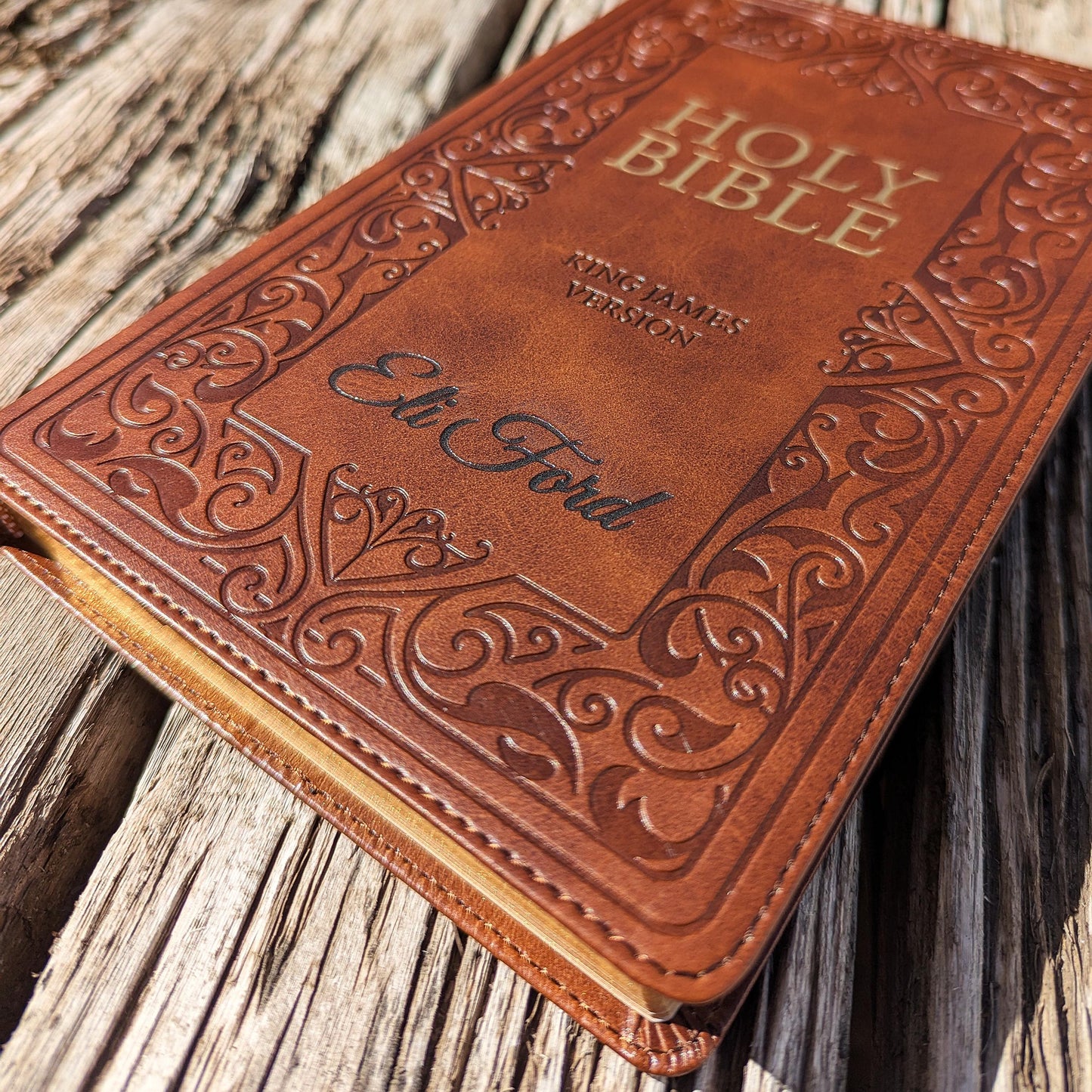 Personalized KJV Bible | King James Version | Custom Engraved Name |  Easy-to-Read Study Bible | Christian Gift