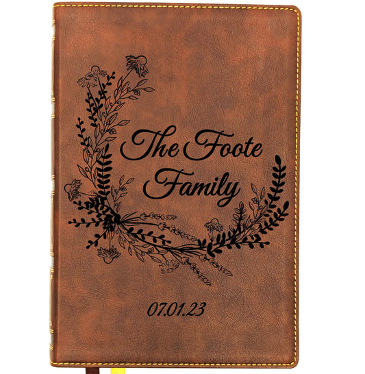 Personalized NKJV Wide Margin Bible | New King James Version | Custom Engraved Name | Single-Column Reference Bible | Wedding Bible | Family
